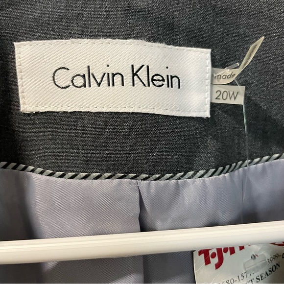 Calvin Klein Women’s Jacket Blazer NWT Grey Two Button Front Size 20W Li… - Picture 3 of 8